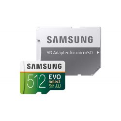 Samsung 512GB 100MB/s (U3) MicroSDXC Evo Select