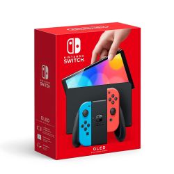 Nintendo Switch OLED - Neon Red and Neon Blue